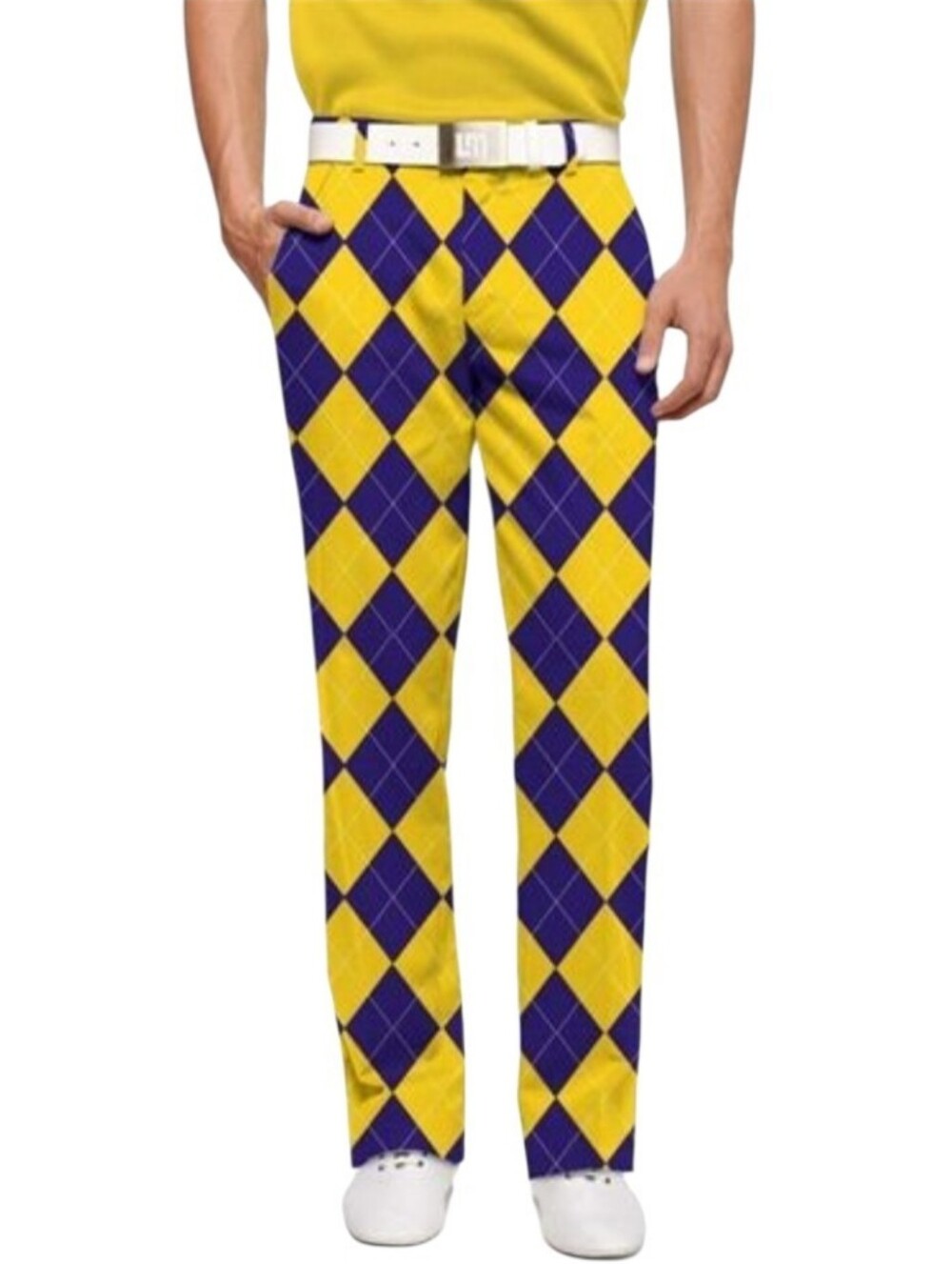 Loudmouth Golf Argyle Print Pants 36" X 32"